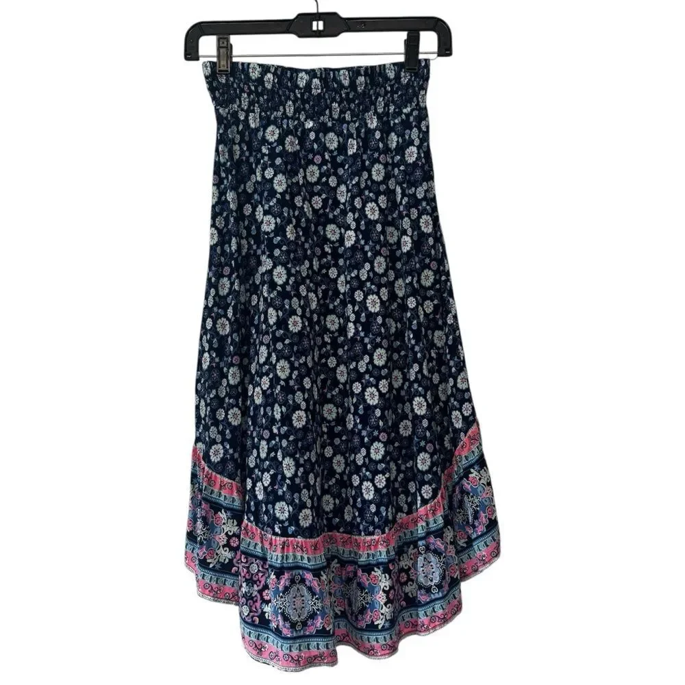 Justice Hi Low Floral Skirt Size 10